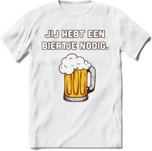 Jij Hebt Een Biertje Nodig T-Shirt | Bier Kleding | Feest | Drank | Grappig Verjaardag Cadeau | - Wit - XXL