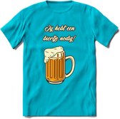 Ik Heb Een Biertje Nodig T-Shirt | Bier Kleding | Feest | Drank | Grappig Verjaardag Cadeau | - Blauw - XL