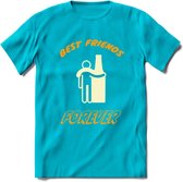 Best Friends Forever T-Shirt | Bier Kleding | Feest | Drank | Grappig Verjaardag Cadeau | - Blauw - S