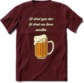 Ik Drink Geen Bier, Ik Drink Een Tarwe Smoothie T-Shirt | Bier Kleding | Feest | Drank | Grappig Verjaardag Cadeau | - Burgundy - L