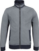 CASA MODA vest katoenmelange - blauw-wit melange (met rits) -  Maat: M