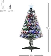 Kunstkerstboom met LED licht 7 kleuren 90 takken 48 x 90 cm