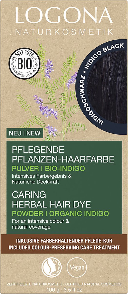 LOGONA Herbal Hair Dye haarkleuring Zwart