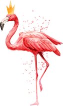 Canvas Schilderij Gekroonde Flamingo