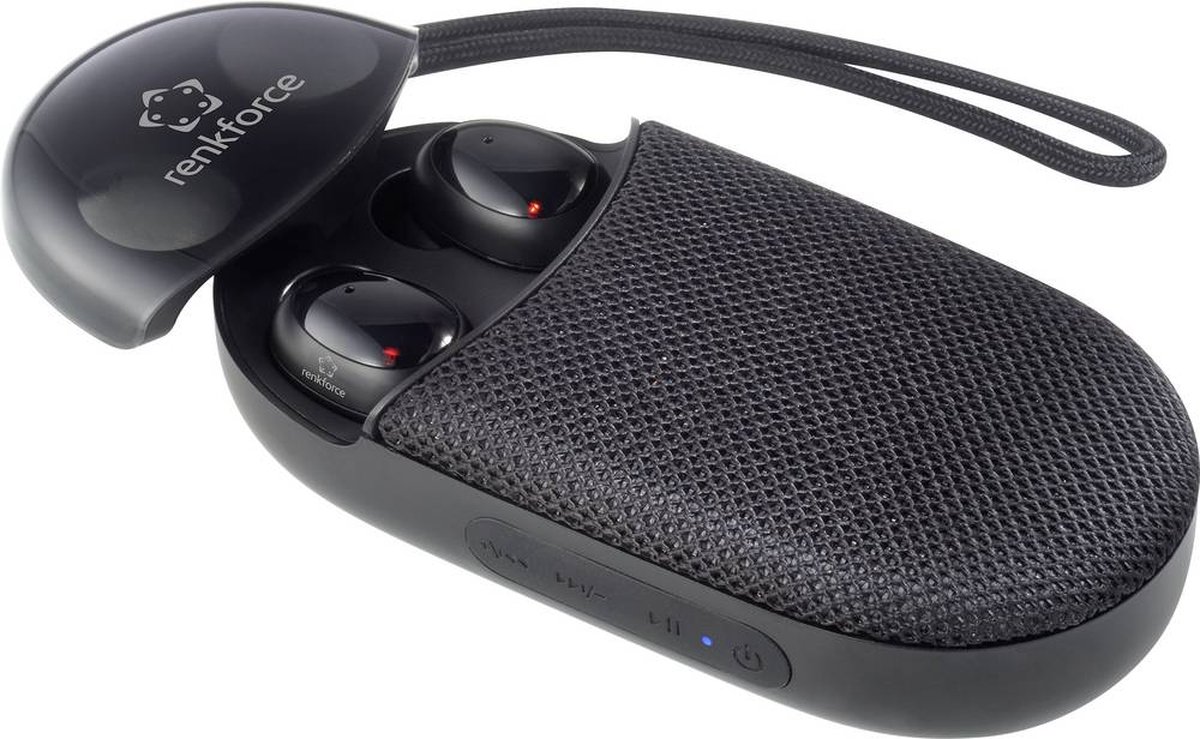 Renkforce RF-TWS-610 In Ear oordopjes Bluetooth Zwart Headset