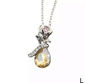 Akyol -  ketting met gouden steentjes - cadeau voor hem - cadeau voor haar - Valentijn cadeau - gouden ketting - ketting - ketting met steen - collier  - ketting met een hanger - g