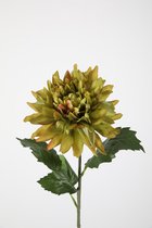 Kunstbloem - Dahlia - topkwaliteit decoratie - 2 stuks - zijden bloem - Groen - 69 cm hoog