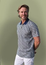 GCM poloshirt 24189 legergroen/navy print KM - 3XL