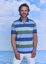 GCM poloshirt 24257 groen streep KM - 3XL