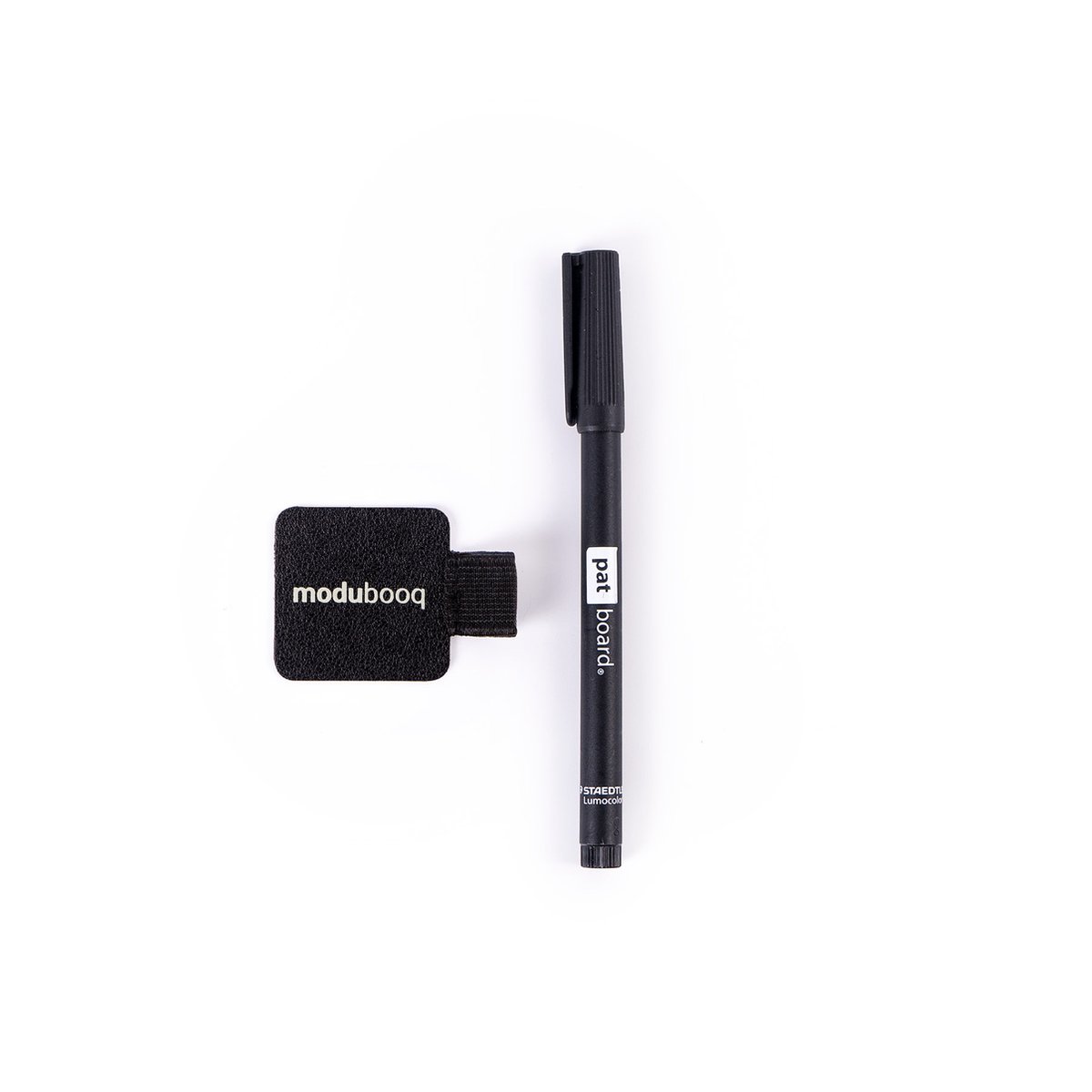 Modubooq™ - Niet-permanente marker zwart 1x (0,6mm) met elastische lus