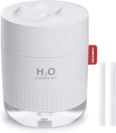H2O Luchtbevochtiger Snow Mountain Wit - Humidifier - Ultrasoon - USB - 500 ml - Moderne Uitstraling - Geschikt voor babykamer - Slaapkamer