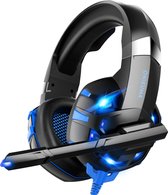 Onikuma Noise cancelling hoofdtelefoon - Blauw - Gaming headsets pc ps4 xbox one - Headset met microfoon voor laptop - Headset ps4 - Koptelefoon kinderen - Koptelefoon met microfoon - Koptelefoon met draad - Hoofdtelefoon