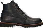 Sacha - Heren - Zwarte leren veterboots - Maat 43