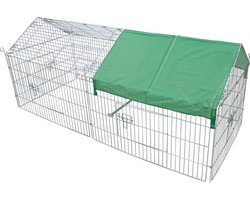 Boon Draadren Puntdak met Zonnedoek Verzinkt 180 x 75 x 75 cm