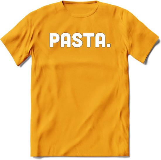 Pasta - Snack T-Shirt | Grappig Verjaardag Kleding Cadeau | Eten En Snoep Shirt | Dames - Heren - Unisex Tshirt | - Geel - XL