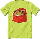 Hoodie frog T-Shirt Grappig | Dieren kikker Kleding Kado Heren / Dames | Animal Skateboard Cadeau shirt - Groen - XXL