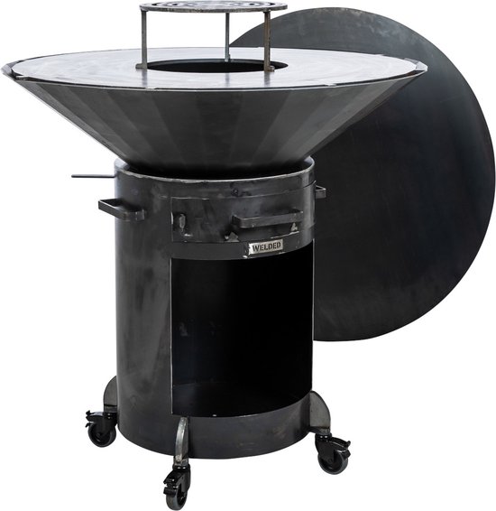 WELDED BARREL 1000 Barbecue Vuurschaal - bbq cortenstaal - houtgestookt -  standaard... | bol.com