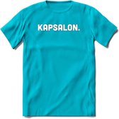 Kapsalon - Snack T-Shirt | Grappig Verjaardag Kleding Cadeau | Eten En Snoep Shirt | Dames - Heren - Unisex Tshirt | - Blauw - 3XL