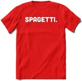 Spagetti - Snack T-Shirt | Grappig Verjaardag Kleding Cadeau | Eten En Snoep Shirt | Dames - Heren - Unisex Tshirt | - Rood - M