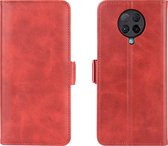 Mobigear Telefoonhoesje geschikt voor POCO F2 Pro Hoesje | Mobigear Slim Magnet Bookcase Portemonnee | Pasjeshouder voor 3 Pasjes | Telefoonhoesje voor Pinpas / OV Kaart / Rijbewijs - Rood