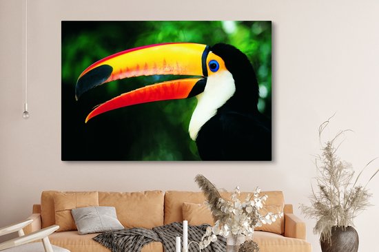 Tableau sur toile Toucan de près - 150x100 cm - Décoration murale