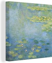 Canvas Schilderij Water lilies - Schilderij van Claude Monet - 20x20 cm - Wanddecoratie