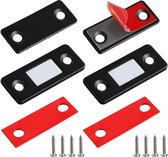 Magneetsnapper / Platte magneten / 2 stuks / Zinaps / Magneet / Deurmagneet / Zelfklevende Deurmagneten / Magneet kastdeur / Kastdeuren magneet / Kabinet Magnetisch Ultra Dun / Zwarte magneet