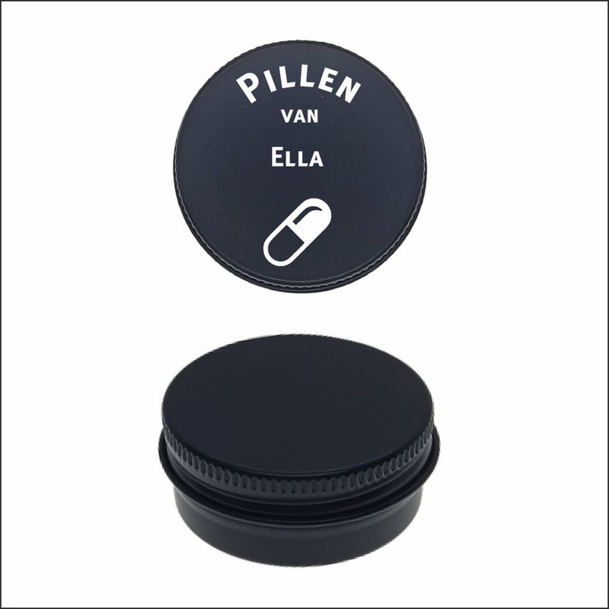 Pillen Blikje Met Naam Gravering - Ella