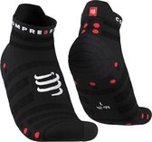Compressport Pro Racing Socks v4.0 Ultralight Run Low Black/Red - Hardloopsokken