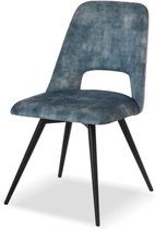 Eetkamerstoel Malmo | Draaibaar | stof Velours Adore Niagara blauw 158