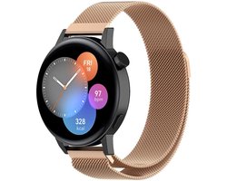 Strap-it Luxe Milanese bandje - geschikt voor Huawei Watch GT 2 42mm / GT 3 42mm / GT 3 Pro 43mm - rosé goud