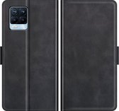 Realme 8 Pro Hoesje - Mobigear - Slim Magnet Serie - Kunstlederen Bookcase - Zwart - Hoesje Geschikt Voor Realme 8 Pro