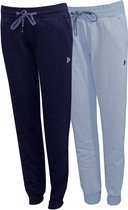2-Pack Donnay Joggingbroek met elastiek - Sportbroek - Dames - Navy/Pale Blue - maat L