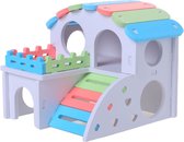 Hamster Huisje - Hamsterhuisje - Ook geschikt voor Chinchilla / Cavia / Muis - Speelgoed / Huisjes voor knaagdieren - Met tunnel