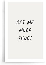 Walljar - Get Me More Shoes - Zwart wit poster