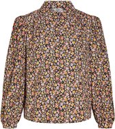 Object Blouse Objelisabeth L/s Shirt 119 .c 23037842 Black/flower Dames Maat - W42