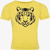 TwoDay jongens T-shirt met tijgerkop - Geel - Maat 110/116
