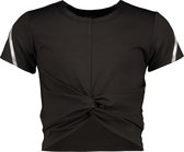 B.Nosy meisjes crop t-shirt met knoop Black