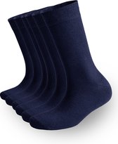 Mives® Hoogwaardig Bamboe UNISEX |Naadloos Bamboe| 84% Bamboe|6 paar | MARINEBLAUW | Maat 35-40