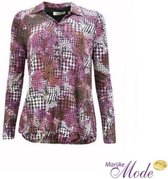 Sensia Mode Poloshirt - Pippy - Print - Frambose - maat 38