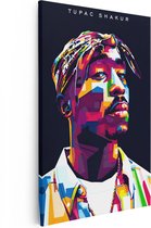 Artaza Canvas Schilderij Tupac Shakur - 2Pac - 20x30 - Klein - Foto Op Canvas - Canvas Print