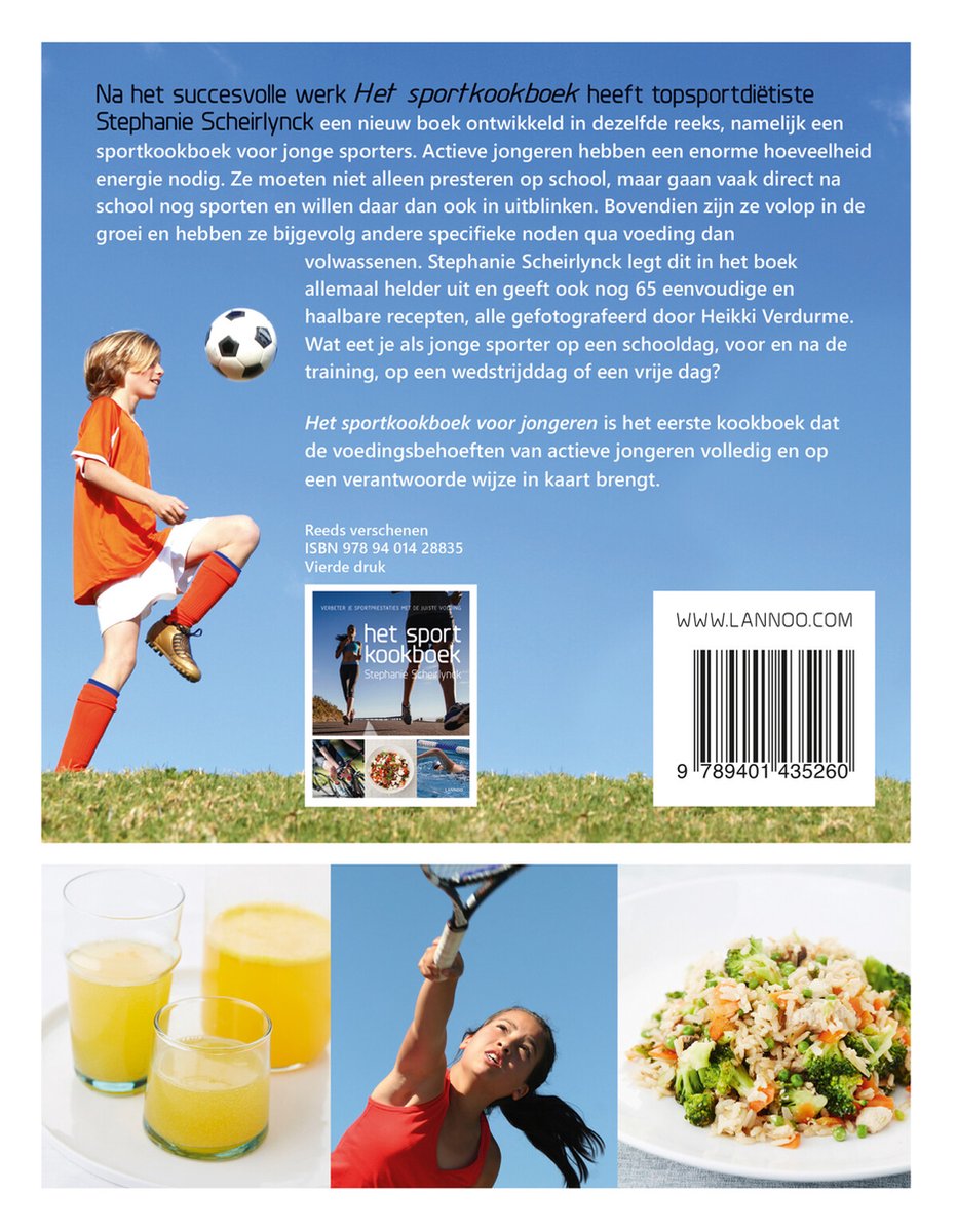 Het sportkookboek - Het sportkookboek voor jongeren - back cover