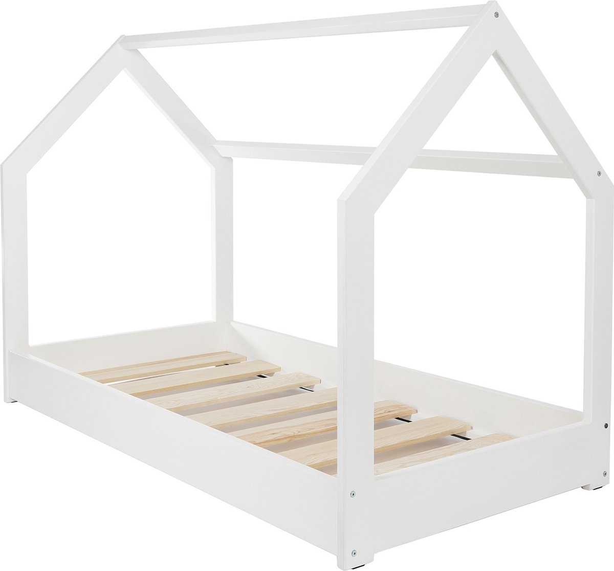 Huisbed - 90x200 cm - kinderbed - wit