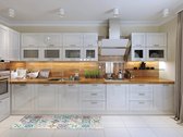Keukentapijt SANTANDER in vinyl met tegeleffect SANTANDER - 49,5x83cm - Multikleuren