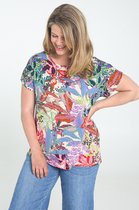 Paprika Dames T-shirt met bloemenprint - T-shirt - Maat 46