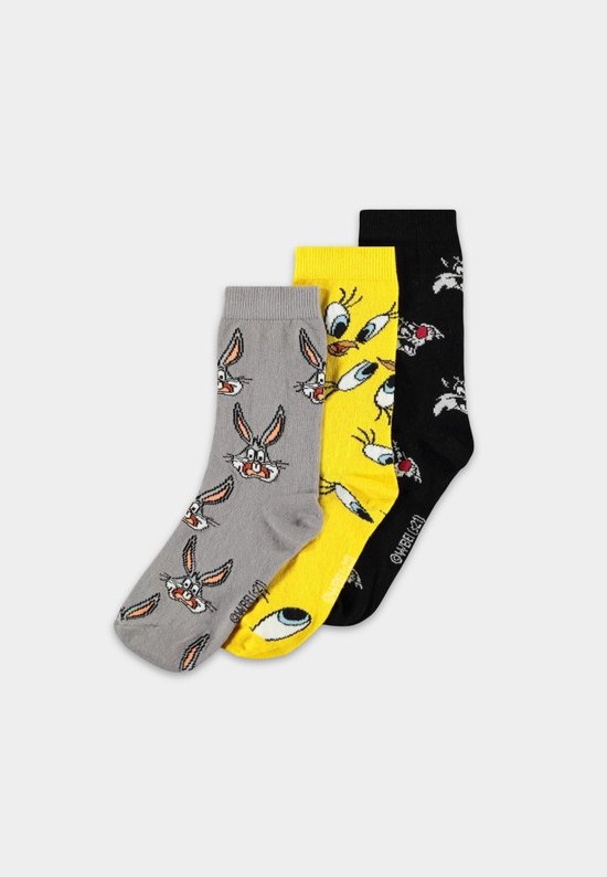 Warner - Looney Tunes - Chaussettes Crew (3 Pack) Taille: 39/42 | bol