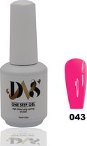 Gellak - Long Lasting One Step Gel - Cruelty free - Dierproefvrij/gifvrij - 3 in 1 gel - High Gloss - Kleur Neon Roze - Gel nagellak - Gel Nagels - Gellak - UV/LED #043 - 15ml