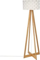 Bamboe vloerlamp - E27 - 60 W - H. 150 cm - Wit