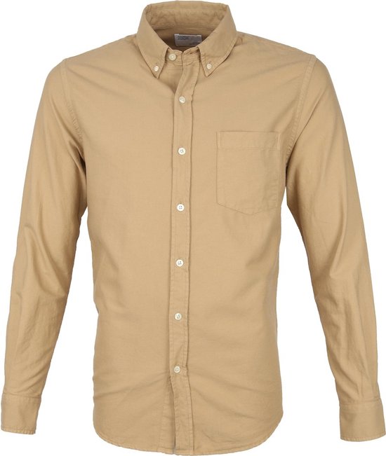 Colorful Standard - Overhemd Khaki - L - Heren - Modern-fit