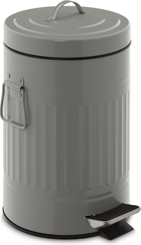 Relaxdays pedaalemmer metaal - prullenbak met deksel - afvalbak -  vuilnisbak - 7 liter... | bol.com